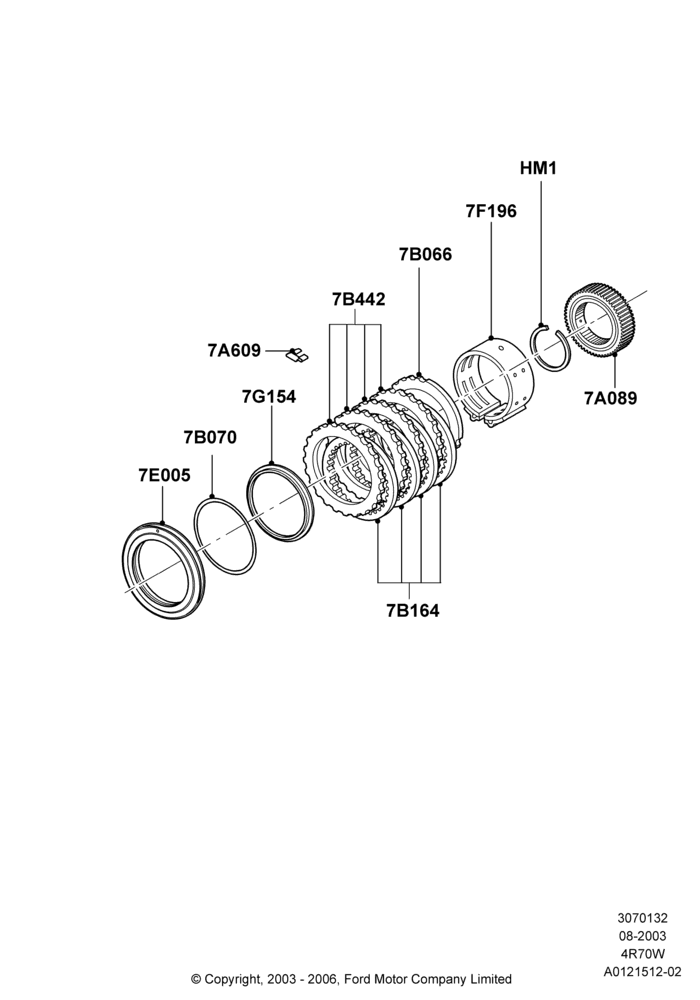 32B - Intermediate Clutch and Components; 04/AUG/2003-12/MAY/2004