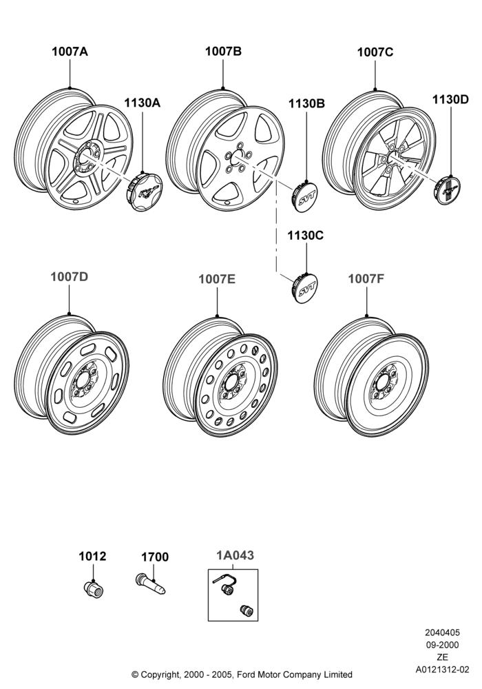 05C - Wheels, With 17" Wheels; 18/SEP/2000-05/SEP/2001
