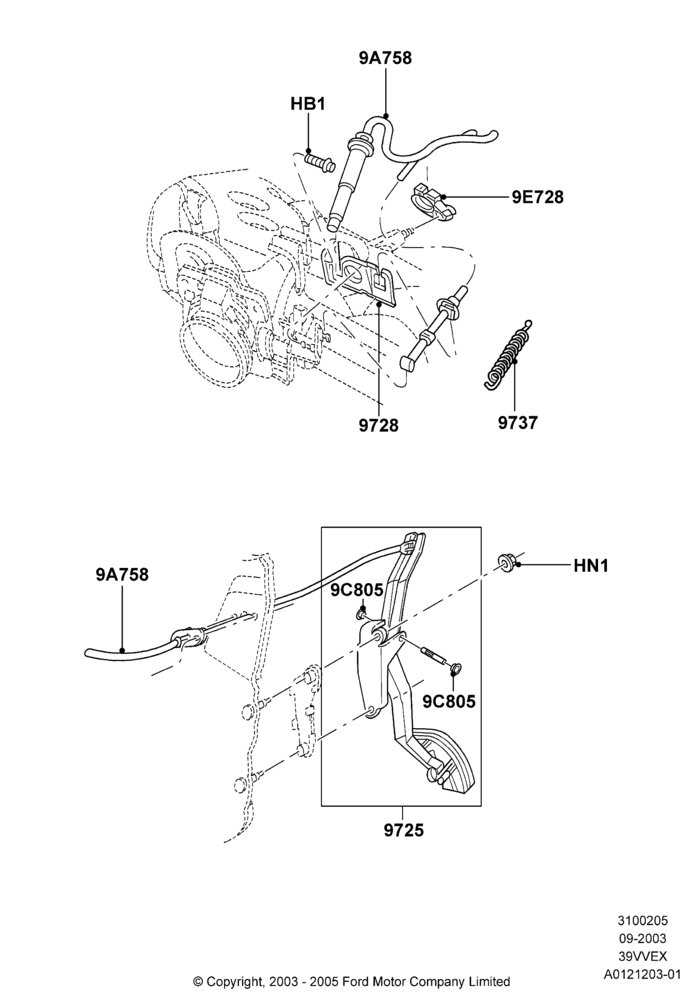 05 - Accelerator/Injection Pump Controls, 3.9L OHV EFI NA V6 GAS; 05/SEP/2003-12/MAY/2004