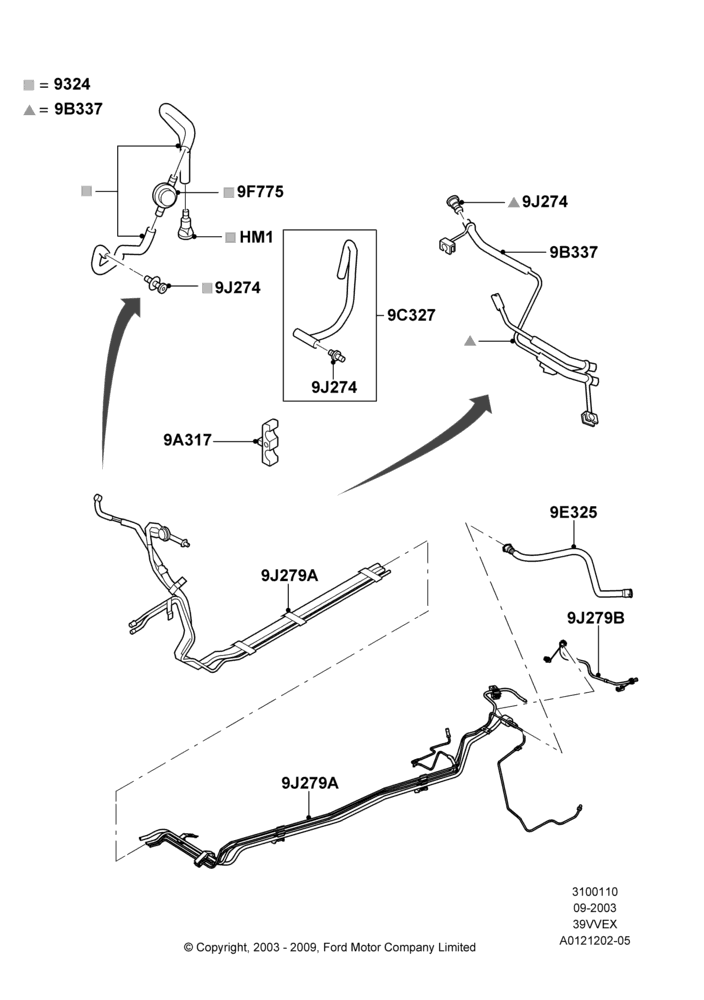 10 - Fuel Lines, 3.9L OHV EFI NA V6 GAS; 05/SEP/2003-12/MAY/2004