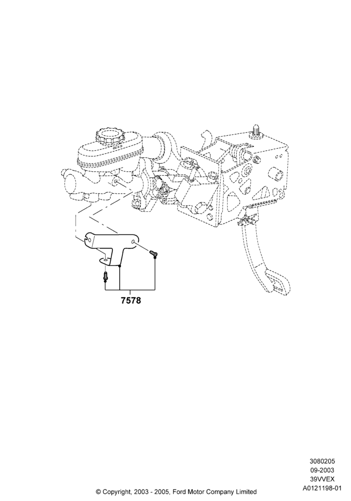 05 - Clutch Master and Slave Cylinders, 3.9L OHV EFI NA V6 GAS, Manual Transmission; 05/SEP/2003-12/MAY/2004