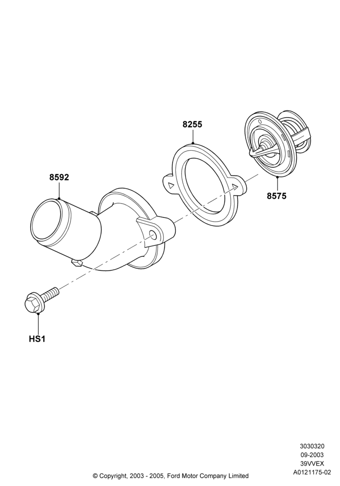 Thermostat/Housing & Related Parts, 3.9L OHV EFI NA V6 GAS