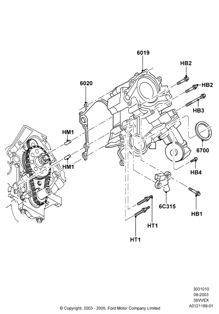 Timing Gear Covers, 3.9L OHV EFI NA V6 GAS