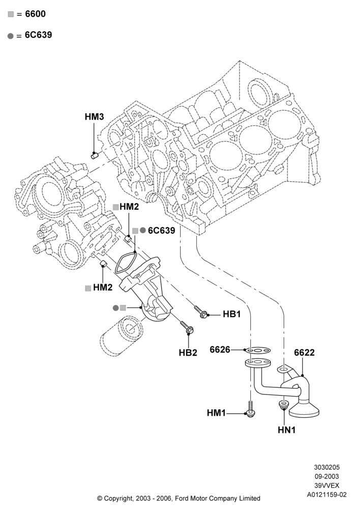 05 - Oil Pump, 3.9L OHV EFI NA V6 GAS; 05/SEP/2003-12/MAY/2004