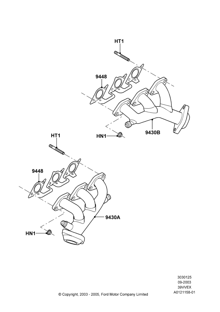 Exhaust Manifold, 3.9L OHV EFI NA V6 GAS