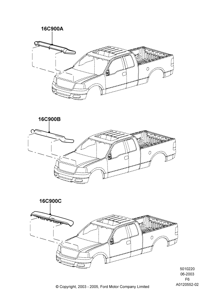 Hood and Related Parts, Ford 150 Series, Accessory