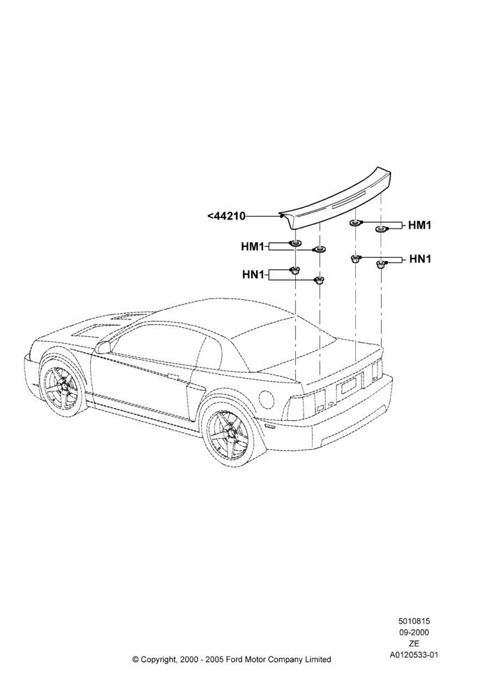 15A - Spoiler and Related Parts, Production Installed; 18/SEP/2000-12/MAY/2004