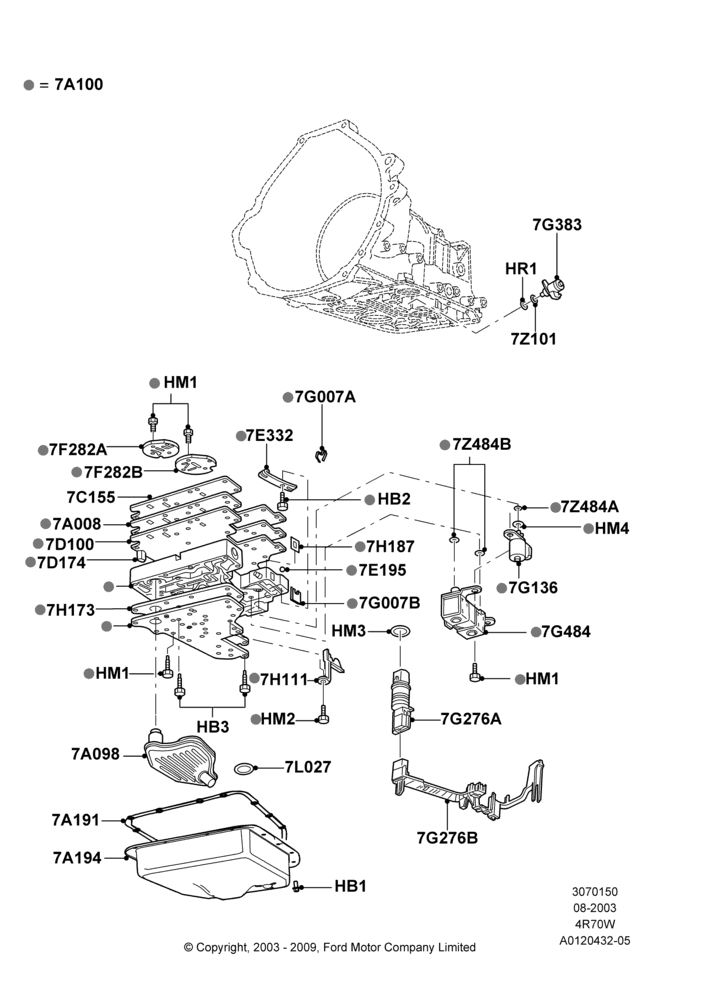 50B - Valve Body And Main Control, 4R70/4R75 W/E 4 Speed Trans; 04/AUG/2003-12/MAY/2004