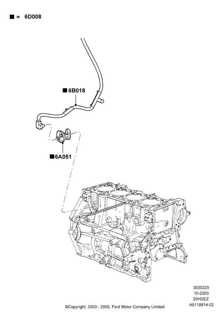 25B - Engine Heater, All 2.0L Zetec Engines; 04/SEP/2003-05/APR/2004