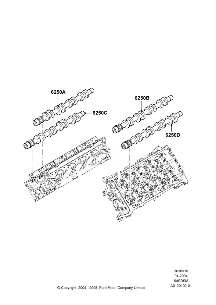 Camshaft, 5.4L 4V DOHC EFI S/C ALUM V8 G