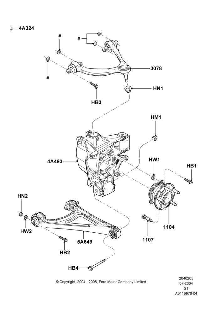 05 - Rear Knuckle and Suspension Arms; 30/JUN/2004-30/SEP/2006