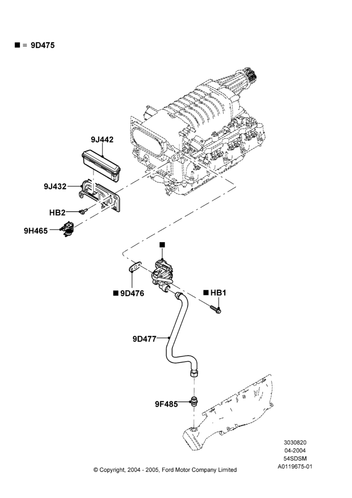 20A - Exhaust Gas Recirculation, 5.4L 4V DOHC EFI S/C ALUM V8 G; 30/JUN/2004-30/SEP/2006