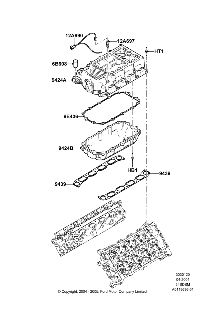 20A - Intake Manifold, 5.4L 4V DOHC EFI S/C ALUM V8 G; 30/JUN/2004-30/SEP/2006