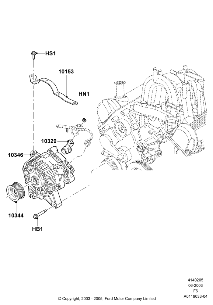 05C - Alternator and Mountings, 5.4L 3V V8; 02/JUN/2003-18/AUG/2008