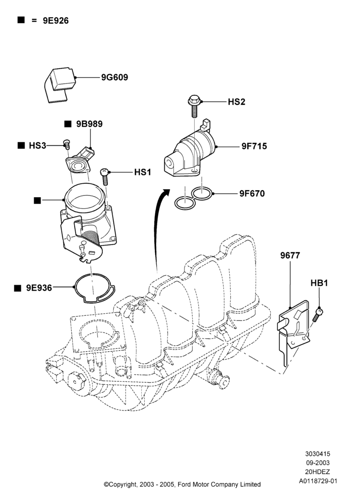 15D - Throttle Housing, SVT Package; 04/SEP/2003-05/APR/2004