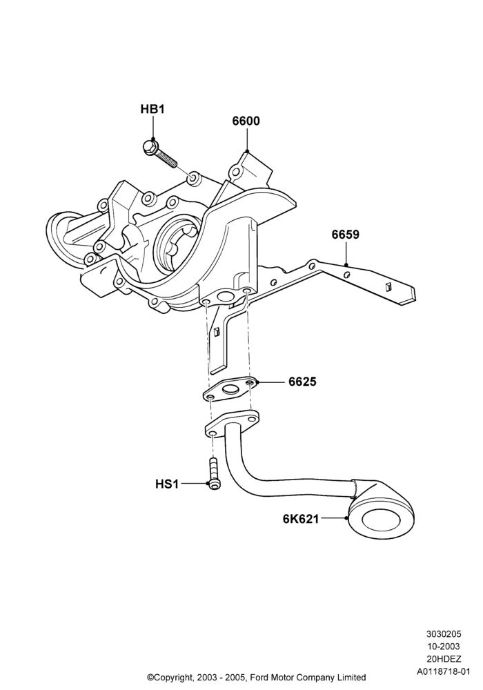 05B - Oil Pump, All 2.0L Zetec Engines; 04/SEP/2003-05/APR/2004