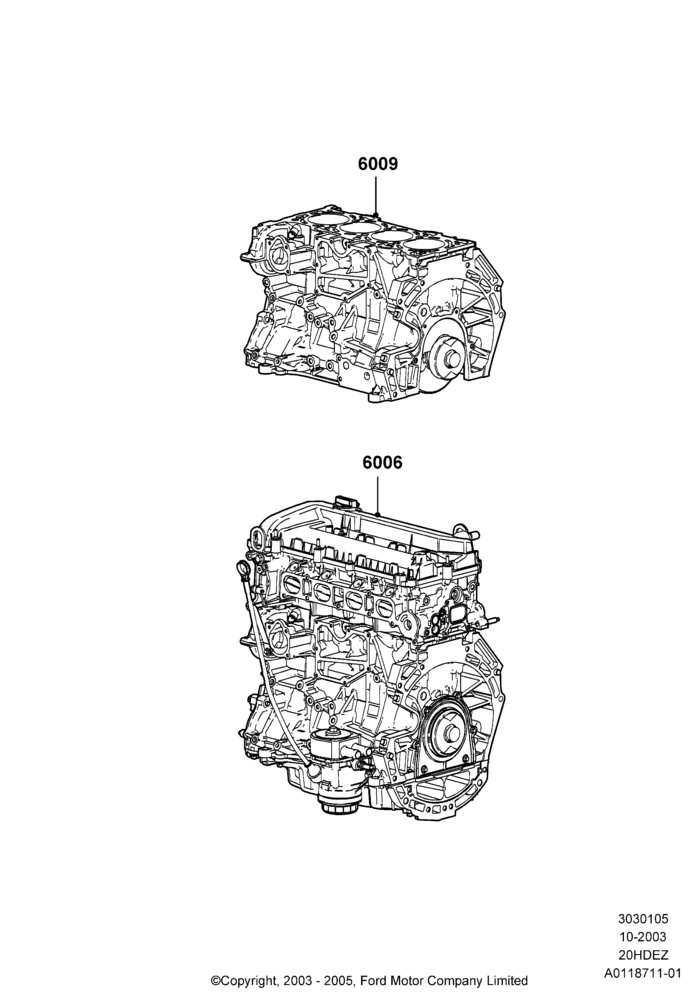 05B - Service Engine and Short Block, All 2.0L Zetec Engines; 04/SEP/2003-05/APR/2004
