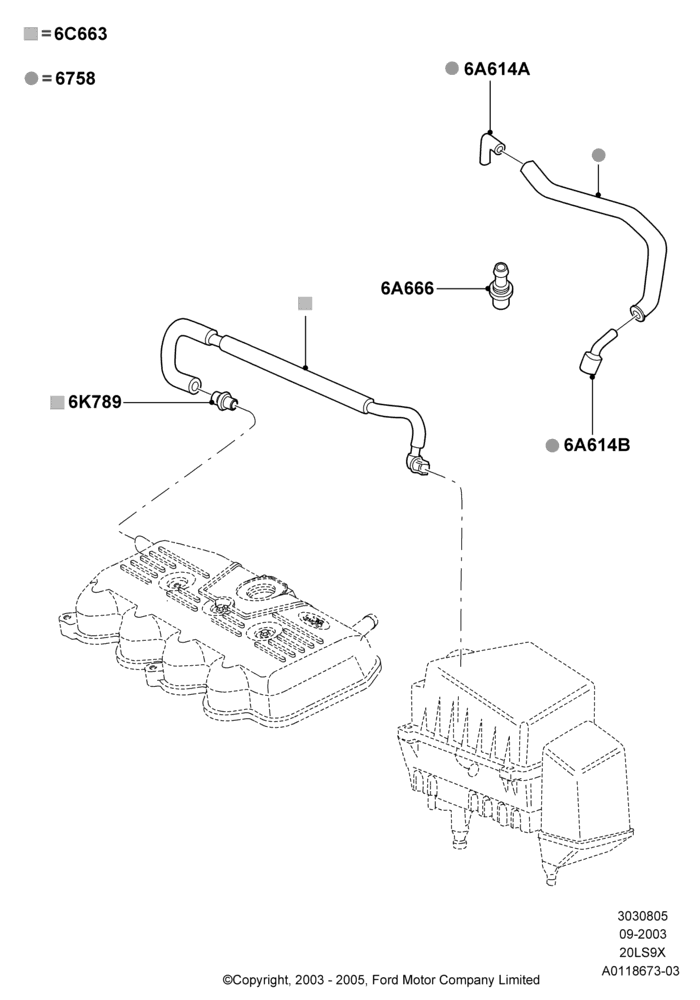 05 - Emission Control - Crankcase, CVH 2.0  EFI; 04/SEP/2003-05/APR/2004