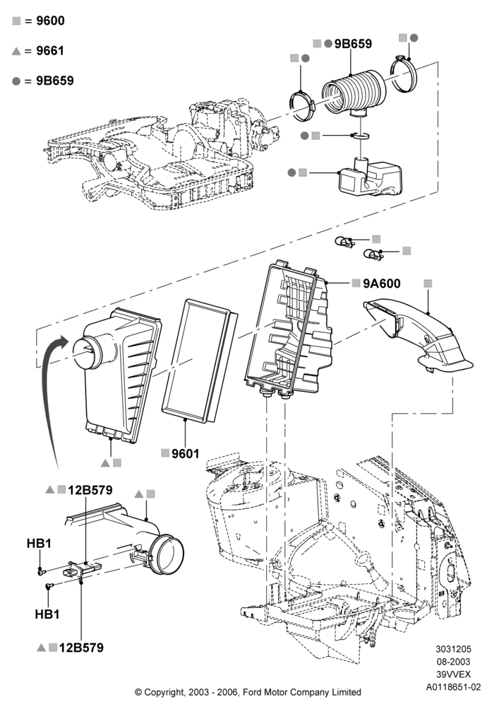 05 - Air Cleaner, 3.9L OHV EFI NA V6 GAS; 25/AUG/2003-02/JAN/2007