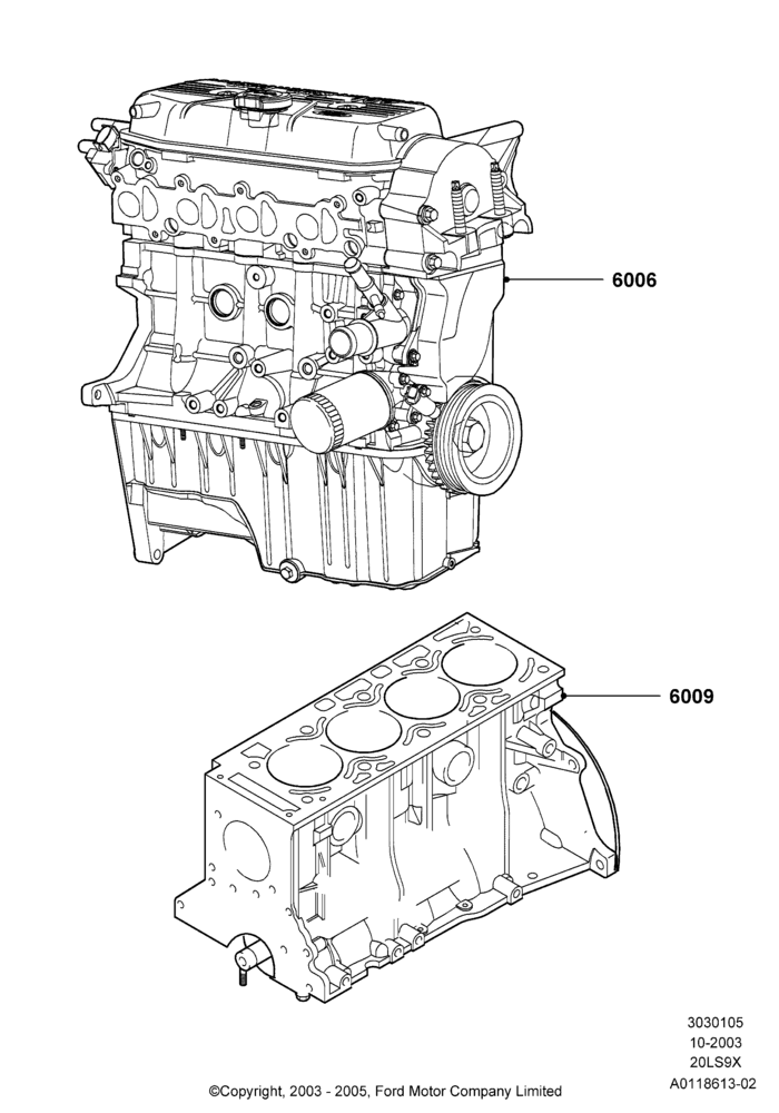 05 - Service Engine and Short Block, CVH 2.0  EFI; 04/SEP/2003-05/APR/2004
