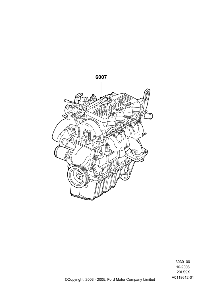 00 - Engine Assy Fully Dressed, CVH 2.0  EFI; 04/SEP/2003-05/APR/2004