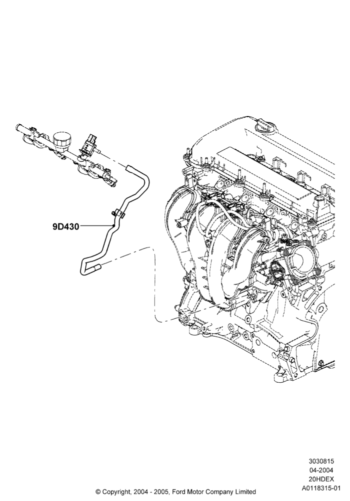 15A - Emission Control - Valves/Hoses, 2.0L Duratec HE (137PS); 05/APR/2004-07/DEC/2010
