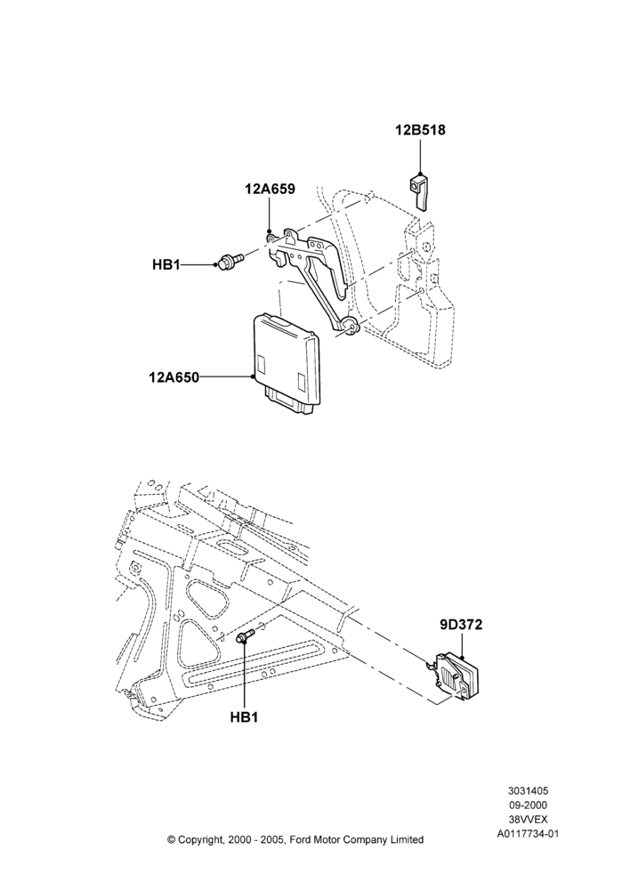 05B - Engine Modules and Sensors, (-)"CDN/MEX/USA", 3.8 OHV EFI; 18/SEP/2000-30/SEP/2003