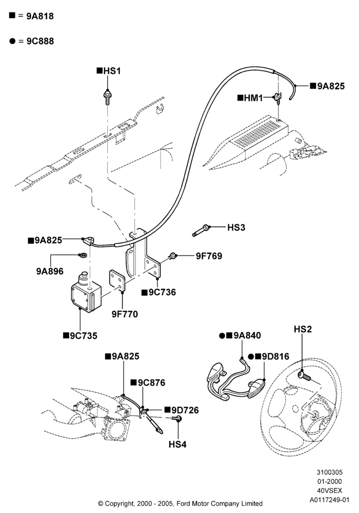 05C - Speed Control, 4.0L V6 12V SOHC EFI; 31/JAN/2000-09/MAY/2003