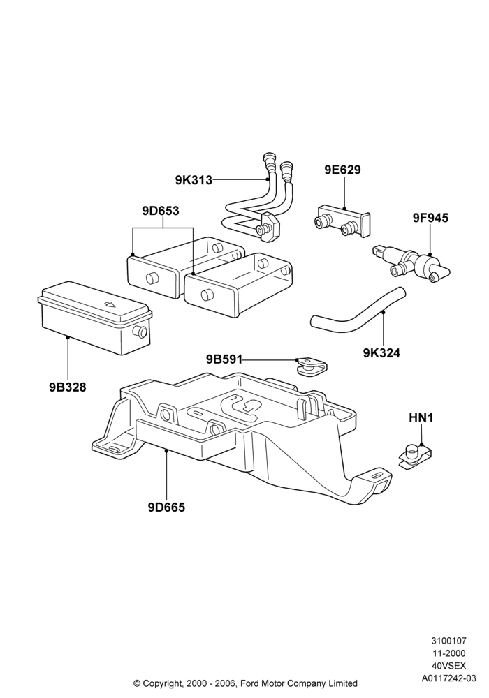 07F - Fuel Vapour System, 4.0L V6 12V SOHC EFI; 31/JAN/2000-24/JUL/2000