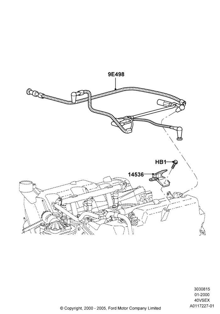 15F - Emission Control - Valves/Hoses, 4.0L V6 12V SOHC EFI, Main Vacuum Connector Assy; 24/JUL/2000-09/MAY/2003