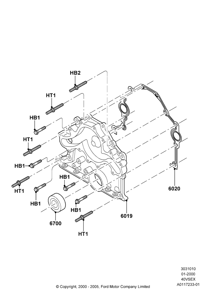 Timing Gear Covers, 4.0L V6 12V SOHC EFI