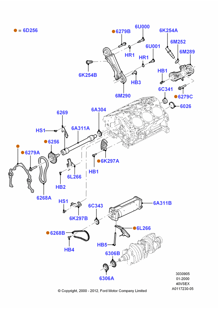 Timing Gear, 4.0L V6 12V SOHC EFI