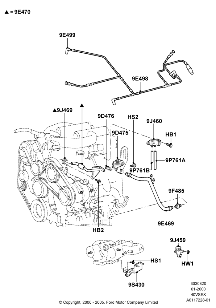 Exhaust Gas Recirculation, 4.0L V6 12V SOHC EFI