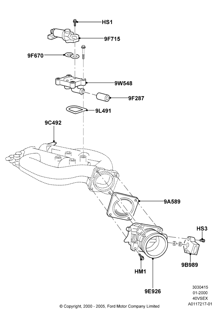 15D - Throttle Housing, 4.0L V6 12V SOHC EFI; 31/JAN/2000-24/JUL/2000