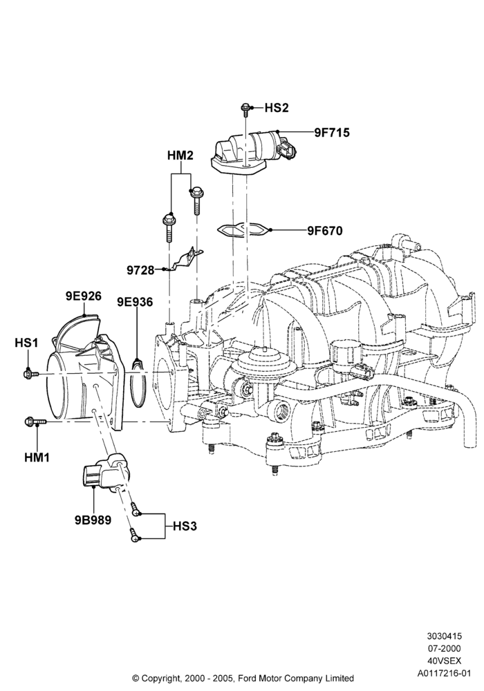 15E - Throttle Housing, 4.0L V6 12V SOHC EFI; 24/JUL/2000-09/MAY/2003