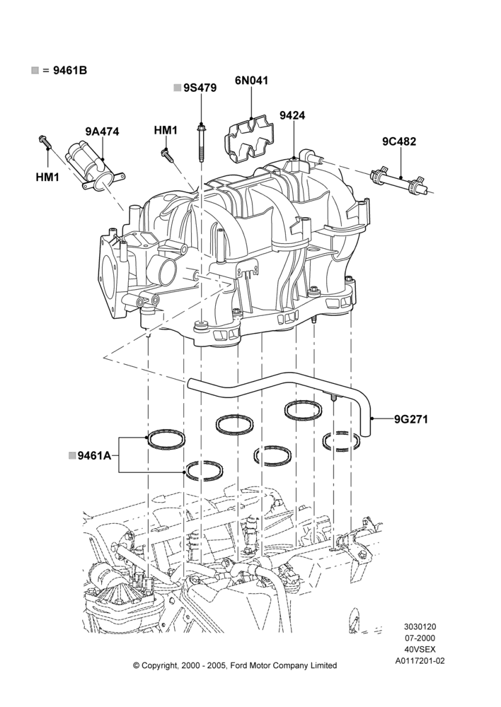 20E - Intake Manifold, 4.0L V6 12V SOHC EFI; 24/JUL/2000-09/MAY/2003