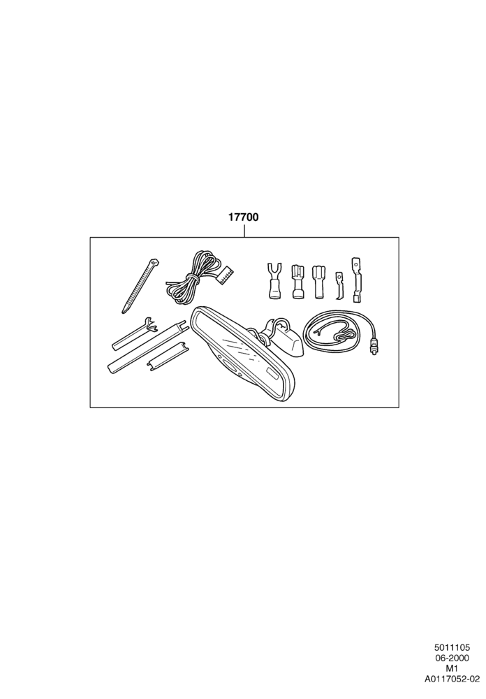 05E - Windshield/Inside Rear View Mirror, (+) North American Markets, Accessory; 12/JUN/2000-01/MAY/2006