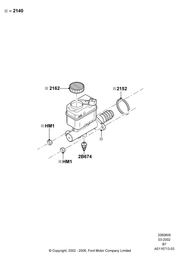 05B - Master Cylinder - Brake System, Traction Control with Advance Trac, With Roll Stability Control; 18/MAR/2002-02/AUG/2006