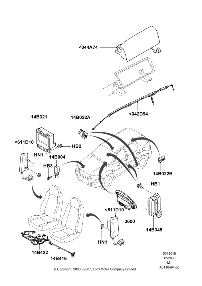 15B - Airbag System; 22/DEC/2003-01/MAY/2006