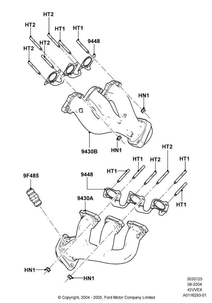 Exhaust Manifold, 4.2L V6 12v OHV EFI