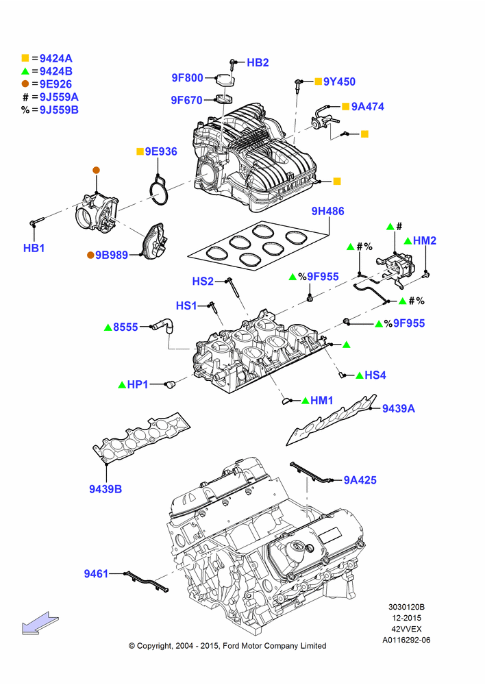20B - Intake Manifold, 4.2L V6 12v OHV EFI; 23/AUG/2004-18/AUG/2008