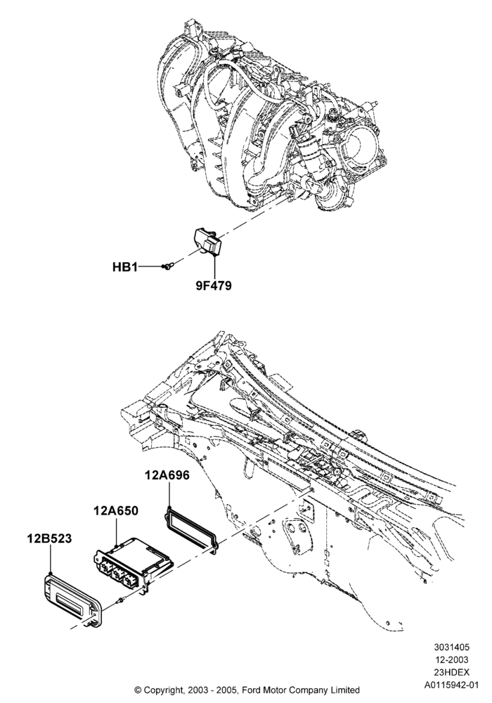 05B - Engine Modules and Sensors, (+)"CDN/MEX/USA", 2.3L Duratec-HE (145PS) - MI4; 22/DEC/2003-01/MAY/2006