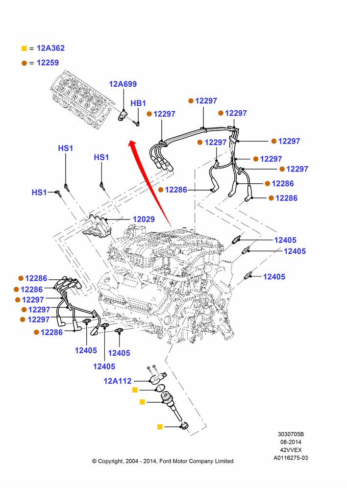 05B - Ignition Coil and Wires/Spark Plugs, 4.2L V6 12v OHV EFI; 23/AUG/2004-18/AUG/2008