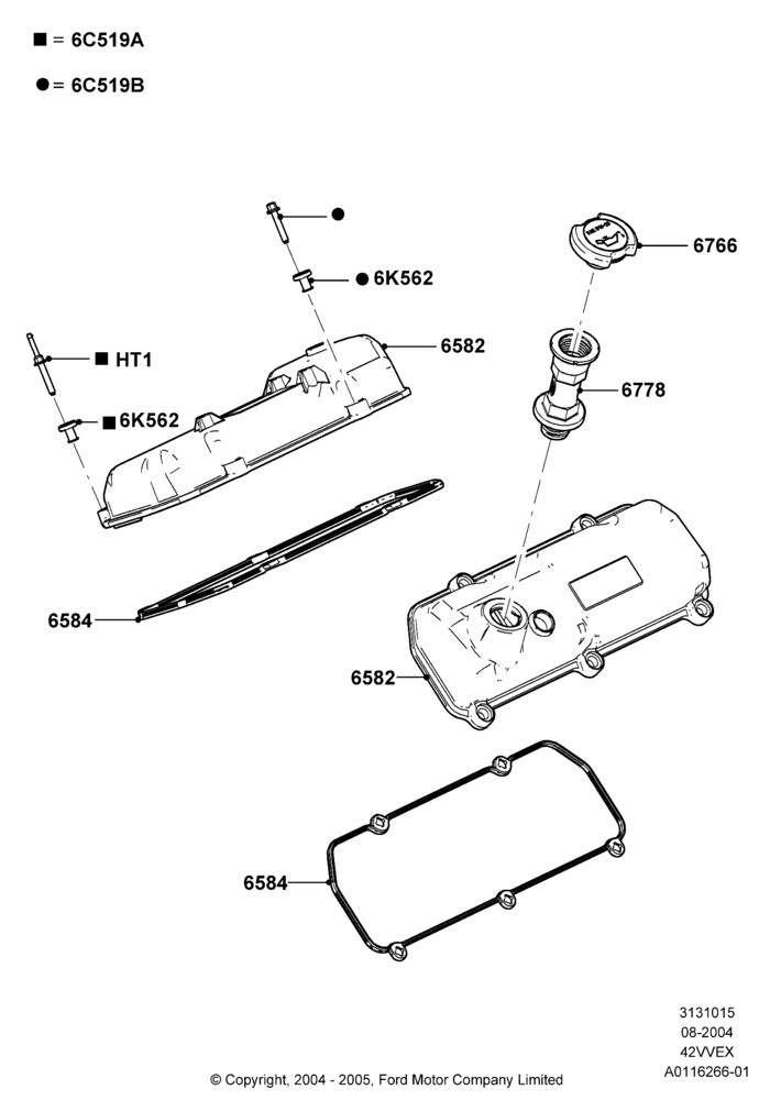 15B - Cylinder Head Cover, 4.2L V6 12v OHV EFI; 23/AUG/2004-18/AUG/2008