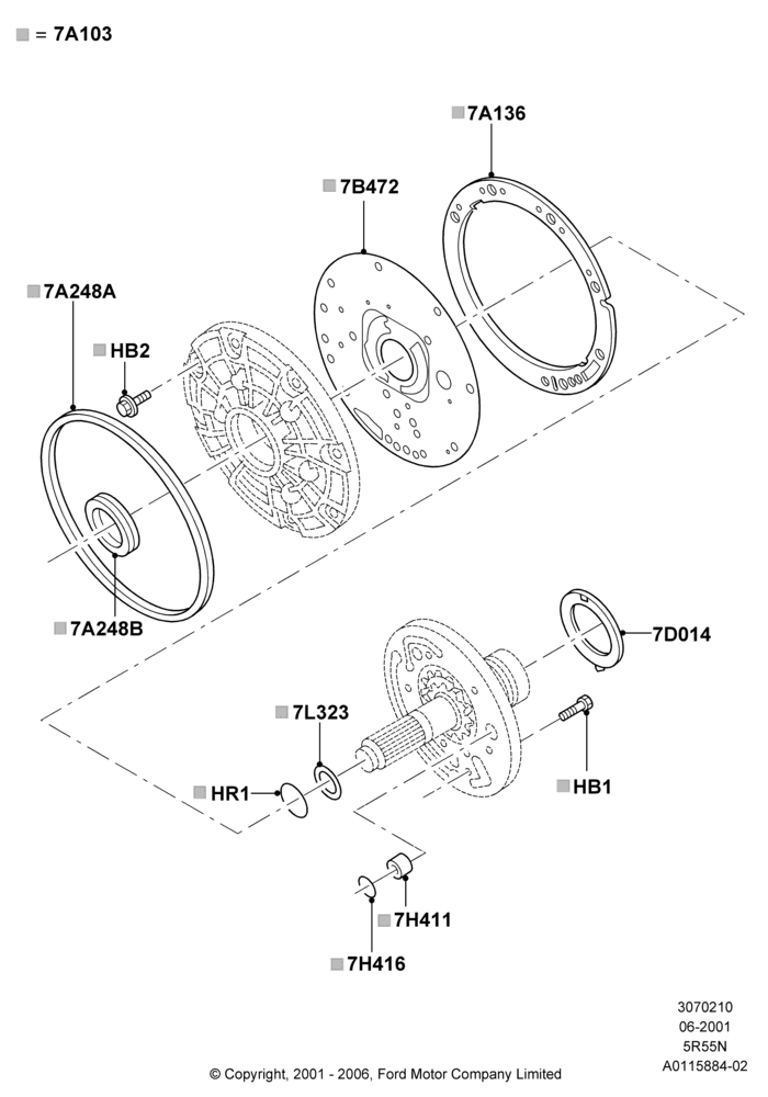10B - Transmission Pump Assy, 3.9L Dohc EFI NA V8 Gas*HP, 5 Spd Auto Trans NAAO 5R55N; 04/JUN/2001-18/NOV/2002