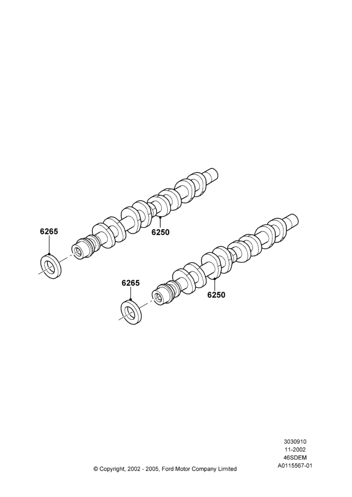 Camshaft, 4.6L DOHC V8 EFI, V8 Appearance Group