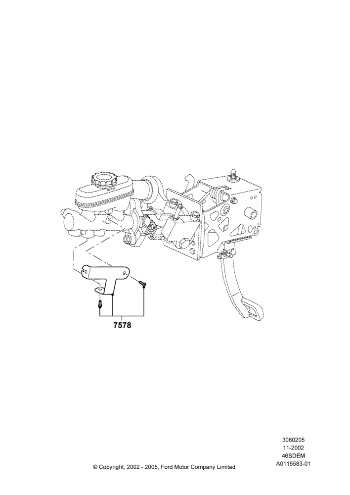 05C - Clutch Master and Slave Cylinders, 4.6L DOHC V8 EFI, Manual Transmission, V8 Appearance Group; 04/NOV/2002-12/MAY/2004