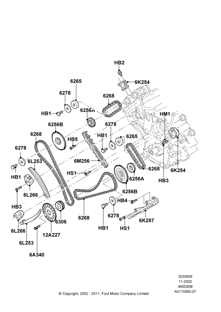 Timing Gear, 4.6L DOHC V8 EFI, V8 Appearance Group
