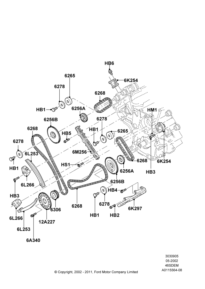 Timing Gear, 4.6 DOHC EFI S/C, Cobra