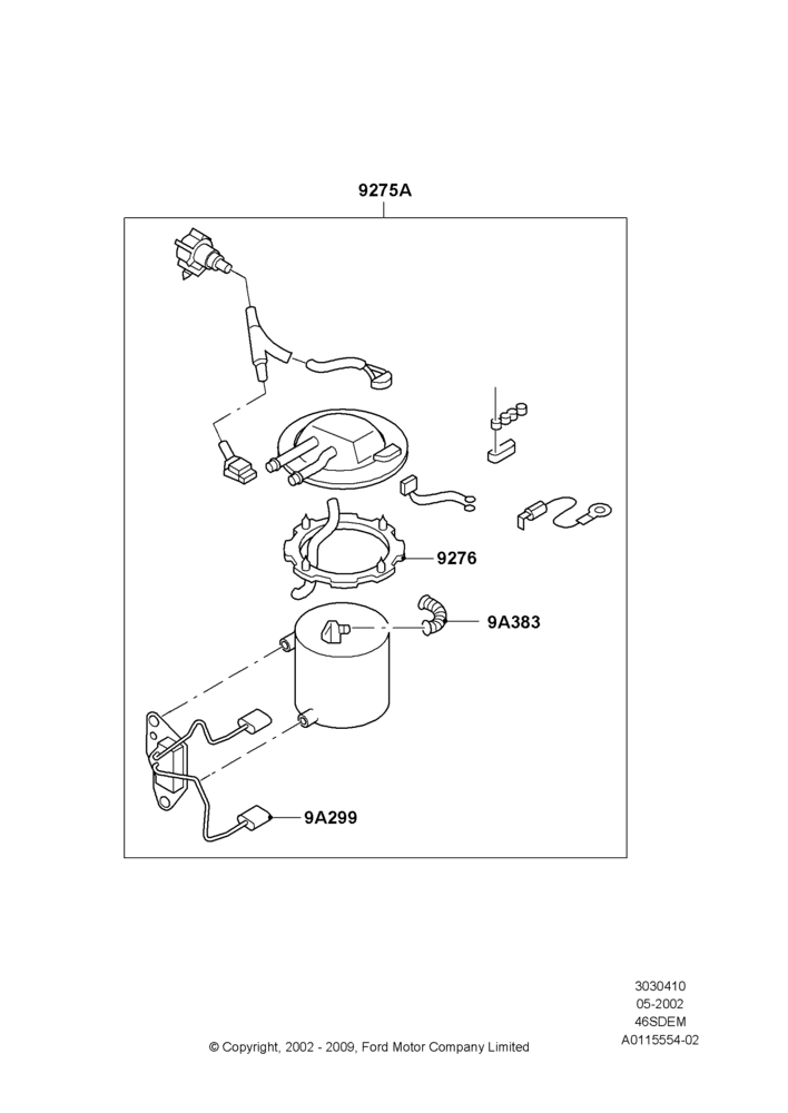 10B - Fuel Pump And Sender Unit, 4.6 DOHC EFI S/C, Cobra; 06/MAY/2002-12/MAY/2004